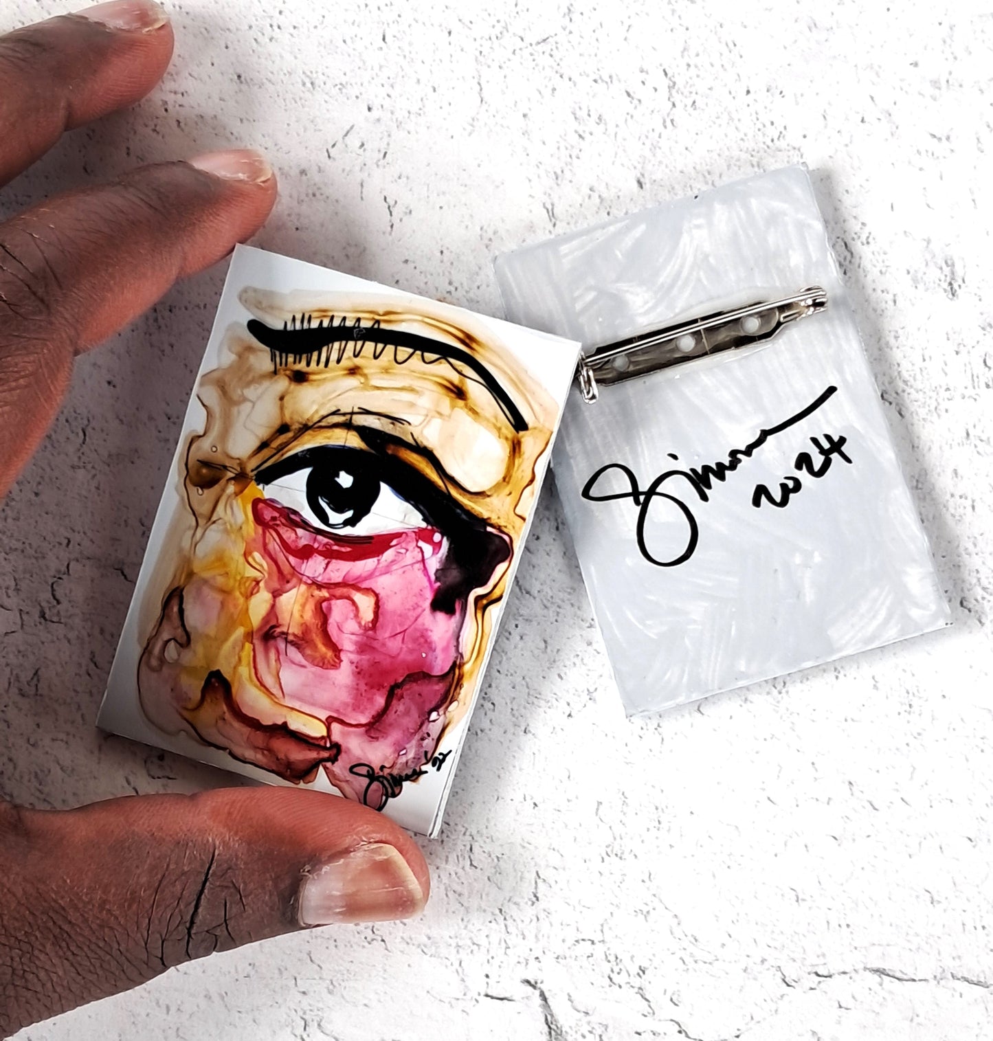 "I AM" ART PIN