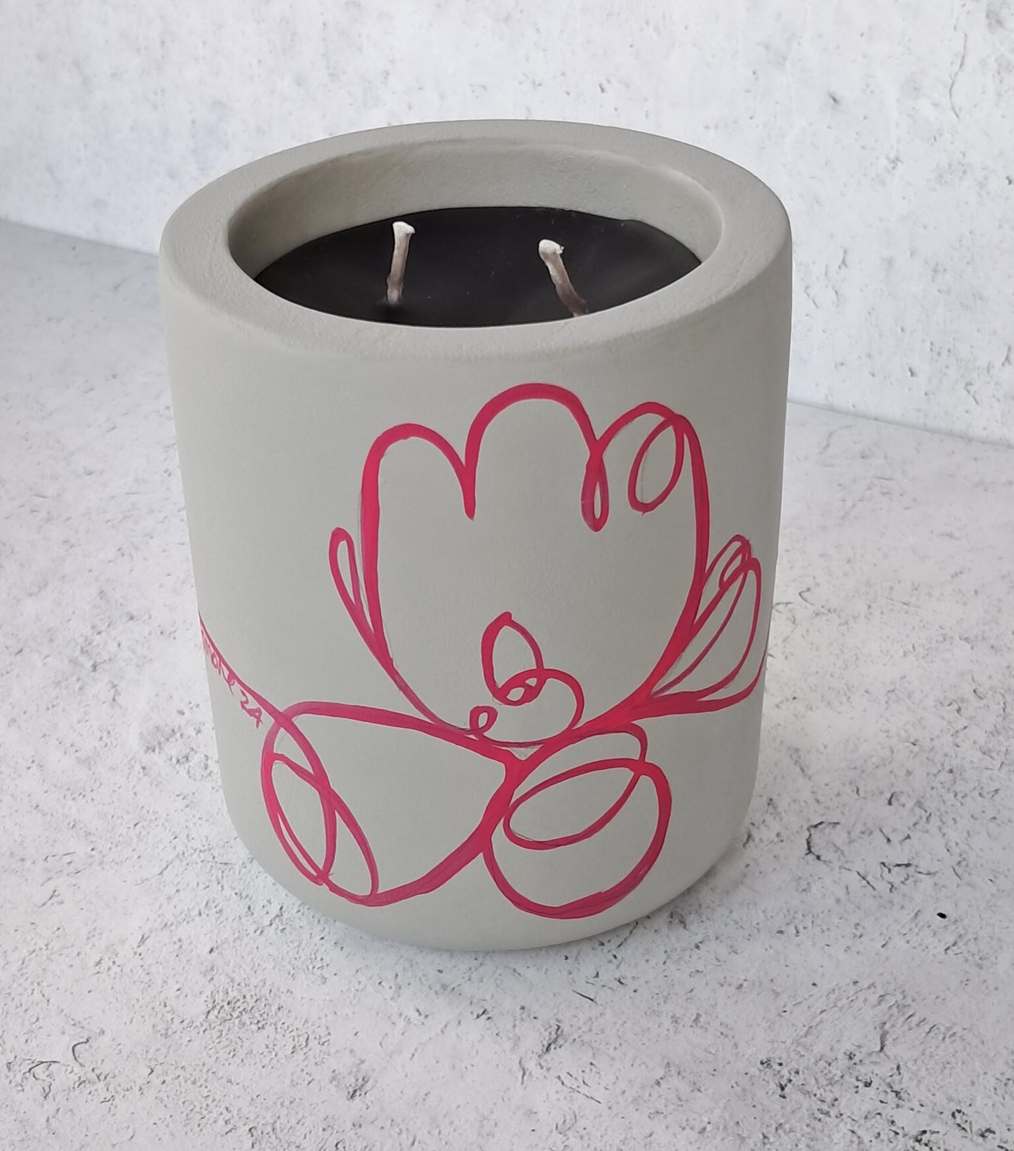 10oz "it's a new day" Beeswax Candle with Lid (Grey)