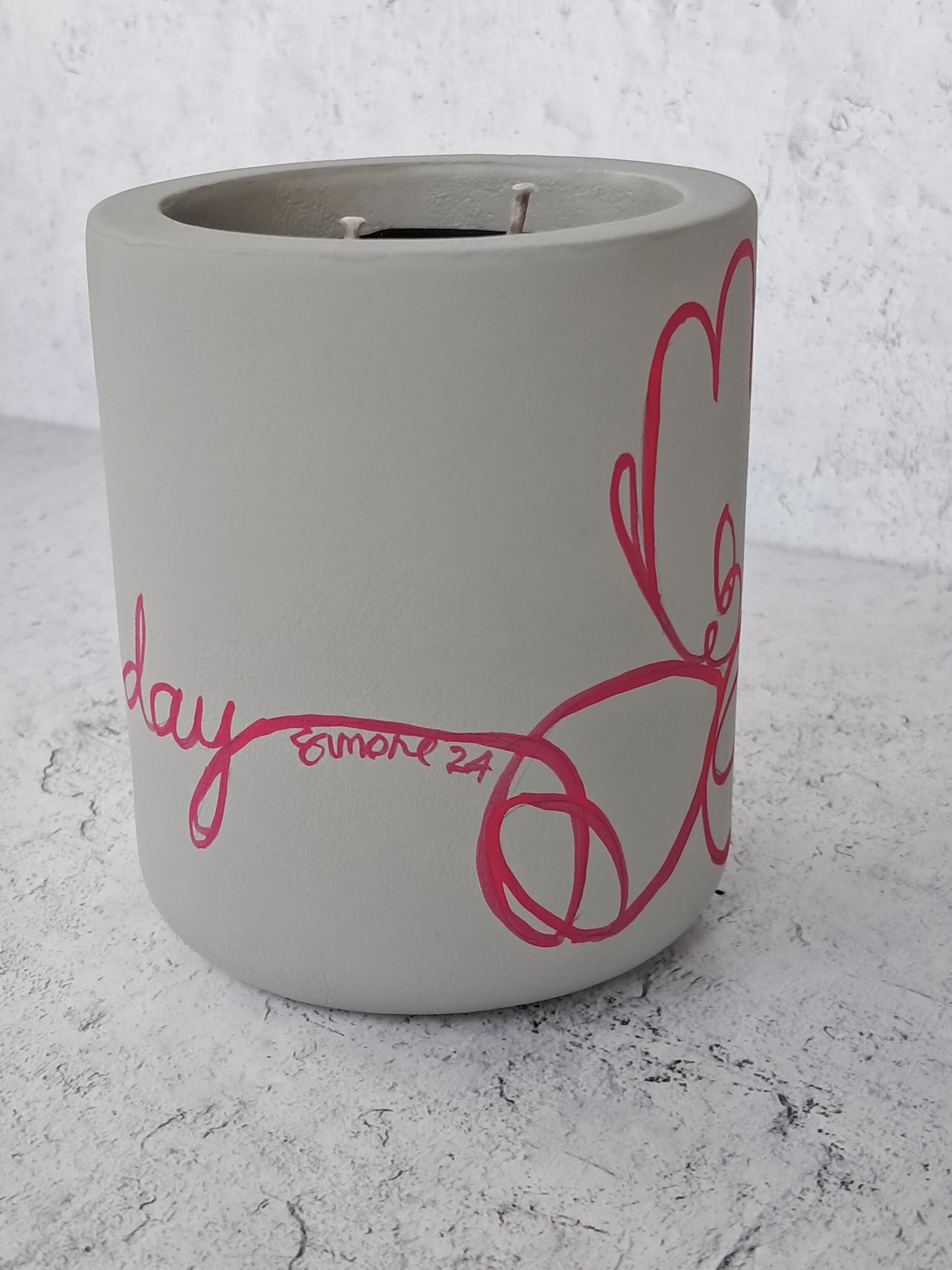 10oz "it's a new day" Beeswax Candle with Lid (Grey)