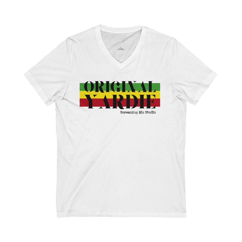 Original Yardie Unisex Jersey Short Sleeve V-Neck Tee