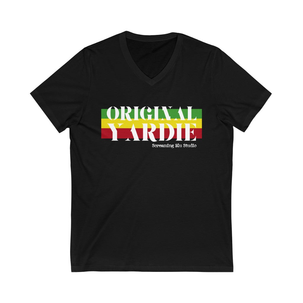 Original Yardie Unisex Jersey Short Sleeve V-Neck Tee