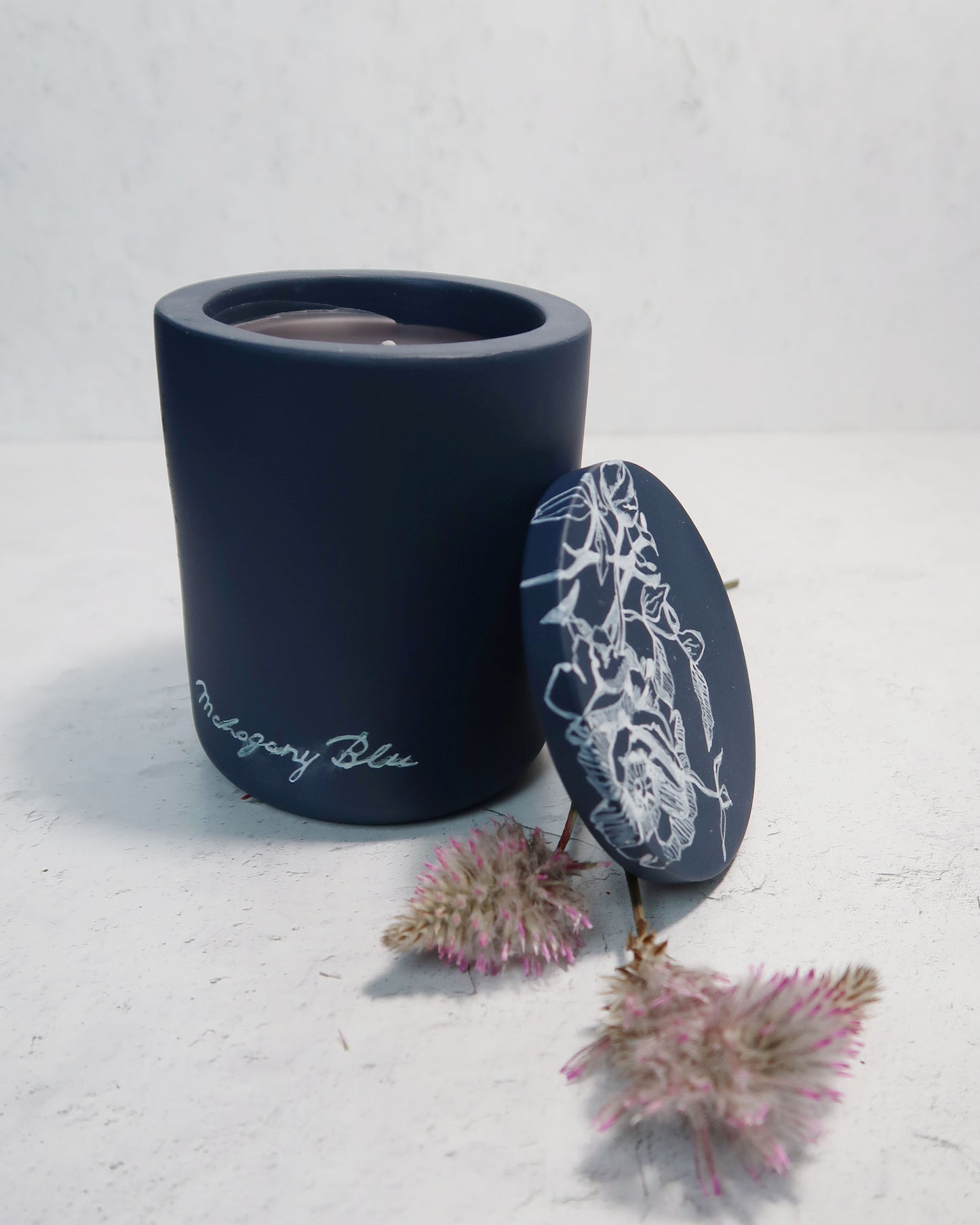 10oz Dream Vessel Beeswax Candle with Lid (Navy)