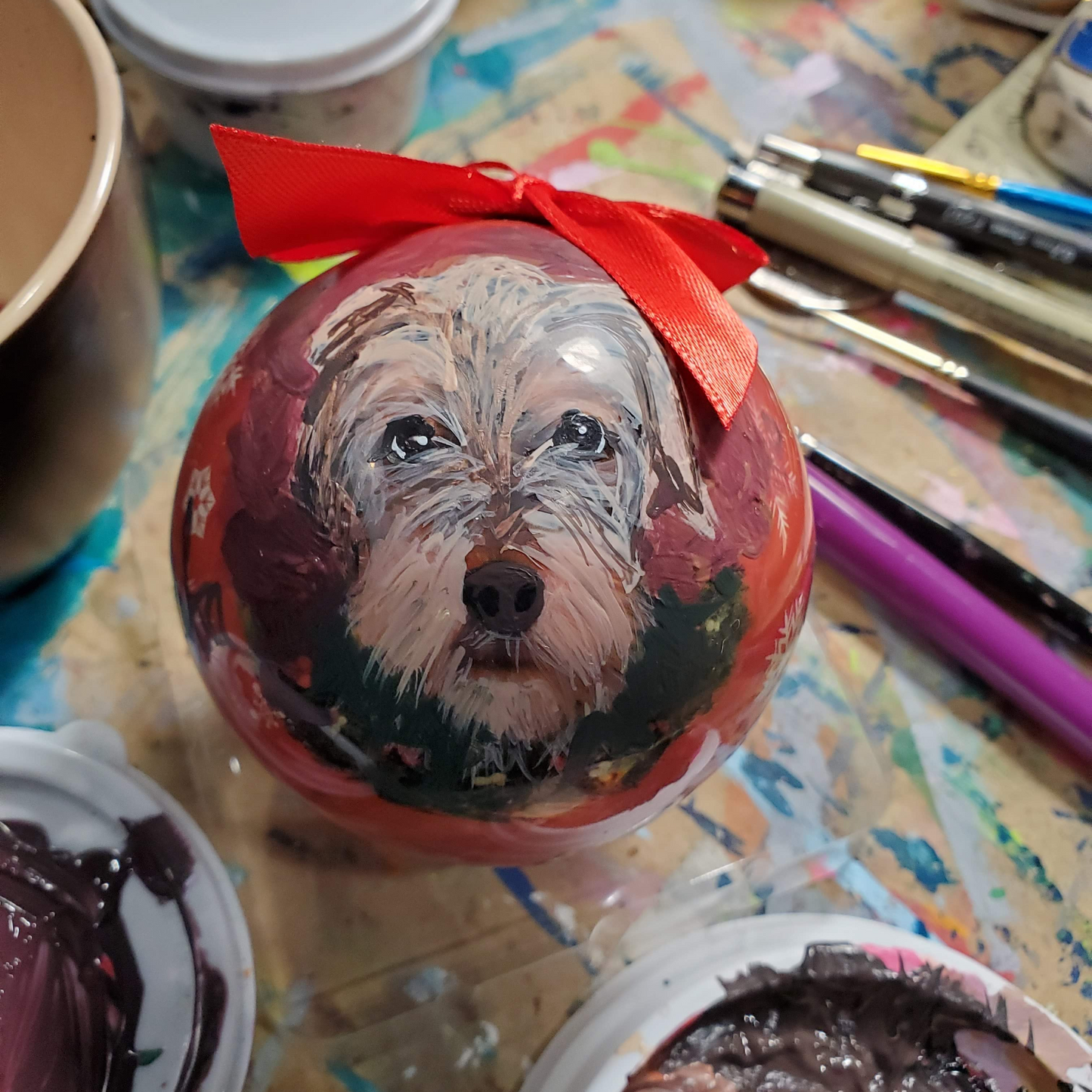 Hand Painted Treasured Pet Ornament Keepsake