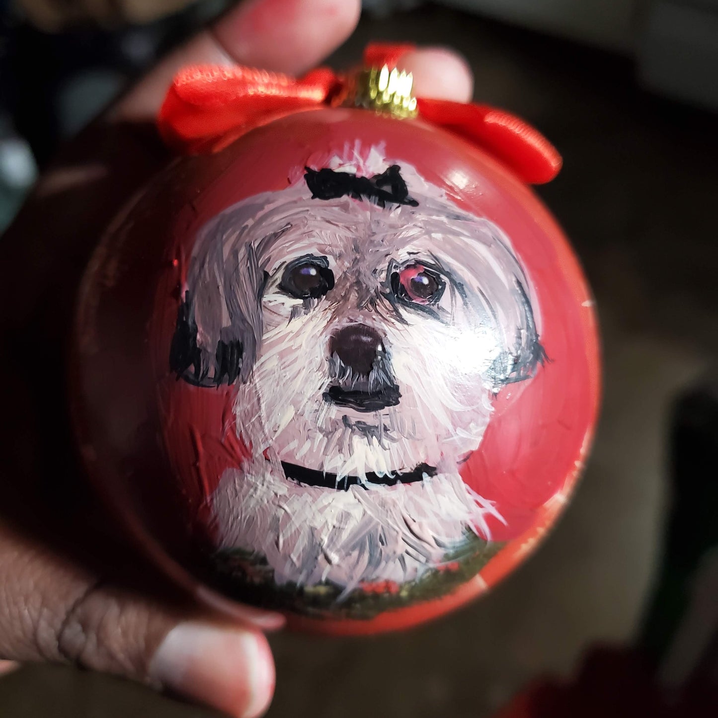 Hand Painted Treasured Pet Ornament Keepsake