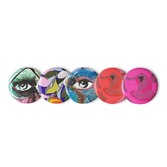 Set of pin buttons