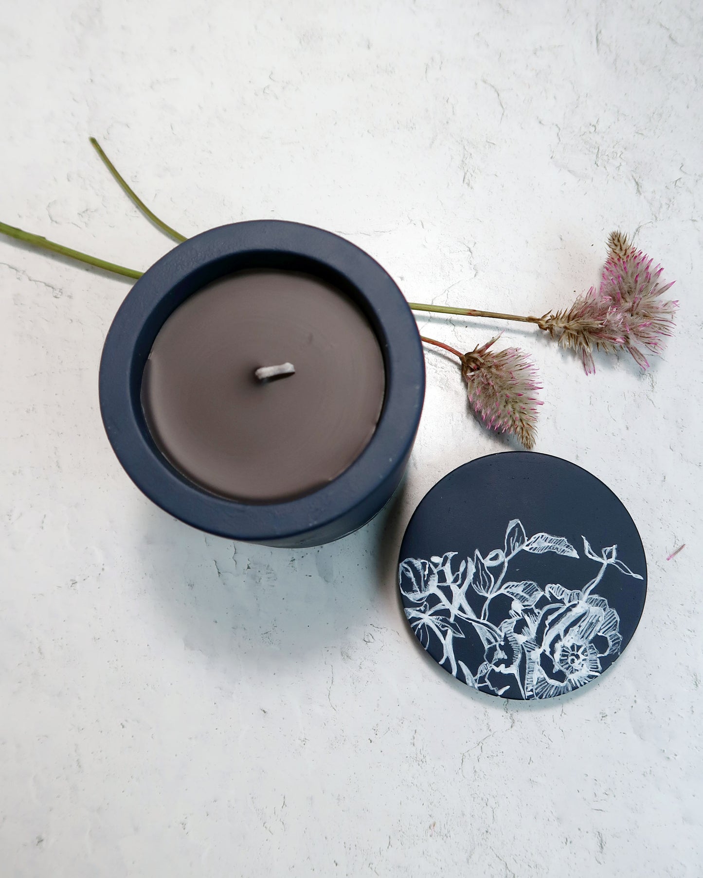 10oz Dream Vessel Beeswax Candle with Lid (Navy)