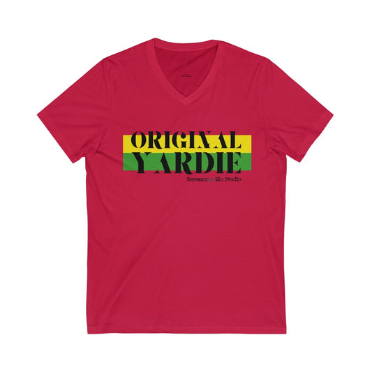 Original Yardie Unisex Jersey Short Sleeve V-Neck Tee