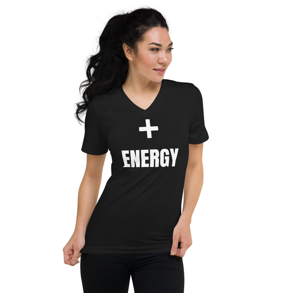 + (Positive) Energy Unisex Short Sleeve V-Neck T-Shirt