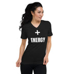 + (Positive) Energy Unisex Short Sleeve V-Neck T-Shirt