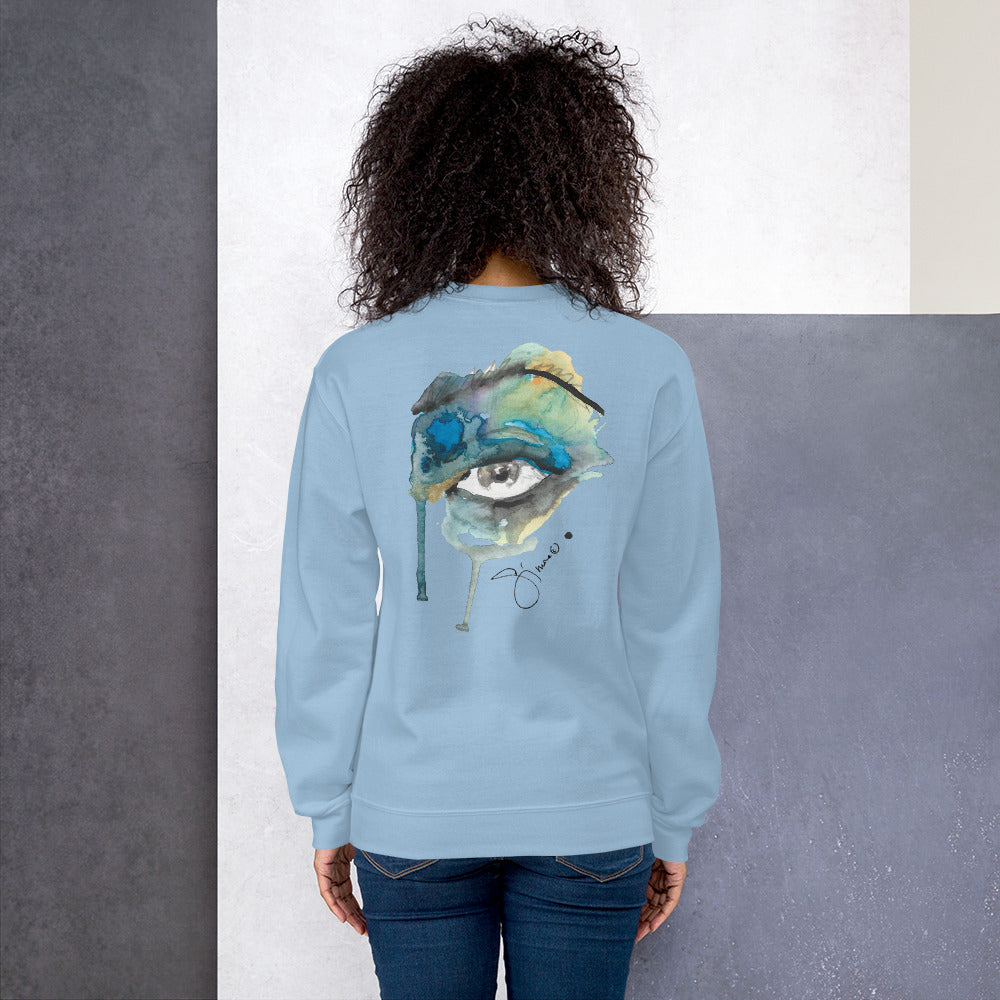 Eyes No.1 in Light Blue Unisex Sweatshirt