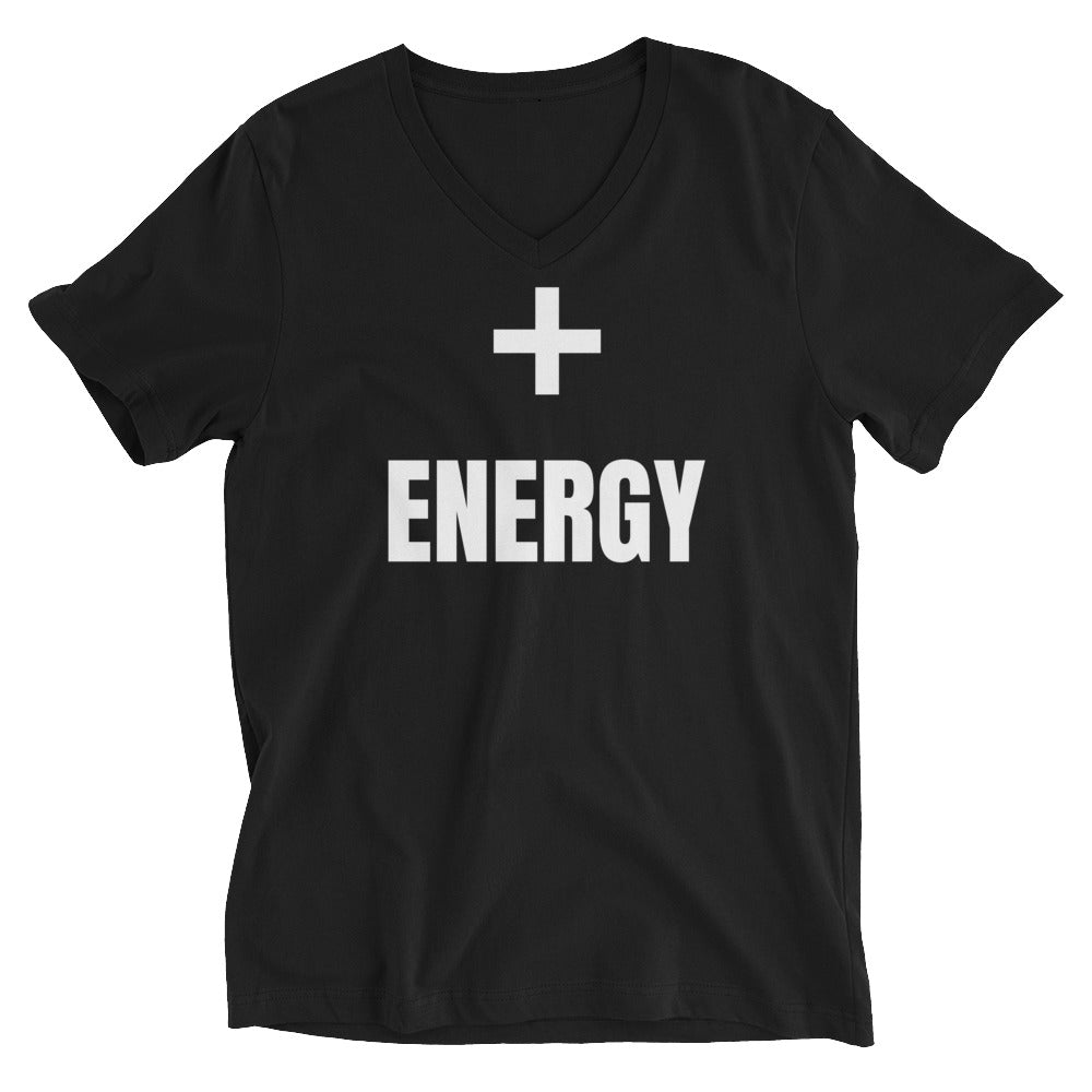 + (Positive) Energy Unisex Short Sleeve V-Neck T-Shirt