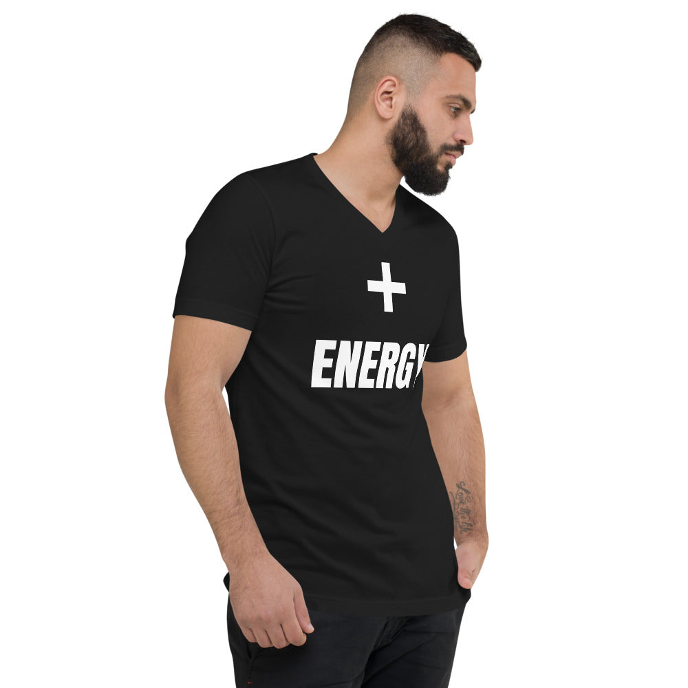 + (Positive) Energy Unisex Short Sleeve V-Neck T-Shirt